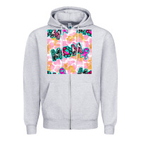 Heather Grey Breast Cancer Awareness Mom With Leopard Patterns Zipper Hoodie - BundleAndBundleShop