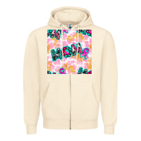 Sandshell Breast Cancer Awareness Mom With Leopard Patterns Zipper Hoodie - BundleAndBundleShop