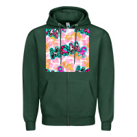 Sports Green Breast Cancer Awareness Mom With Leopard Patterns Zipper Hoodie - BundleAndBundleShop
