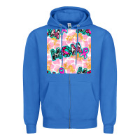 True Royal Breast Cancer Awareness Mom With Leopard Patterns Zipper Hoodie - BundleAndBundleShop