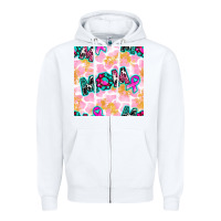 White Breast Cancer Awareness Mom With Leopard Patterns Zipper Hoodie - BundleAndBundleShop