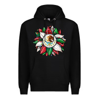 Black Christmas sunflower Mexican flag Premium Hoodie - JahusDesignShop