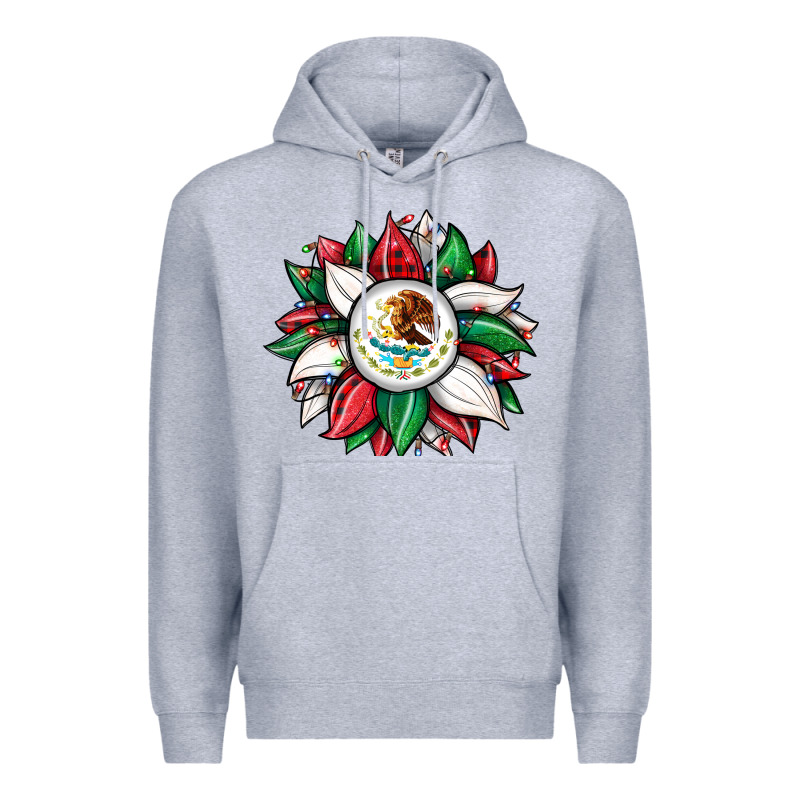 Christmas Sunflower Mexican Flag Premium Hoodie by JahusDesignShop | Teevron