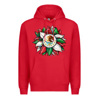 Red Christmas sunflower Mexican flag Premium Hoodie - JahusDesignShop