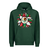 Sports Green Christmas sunflower Mexican flag Premium Hoodie - JahusDesignShop