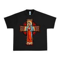 Black lady of guadalupe leopard cross Urban Heavy Tee - BarkalooDesign