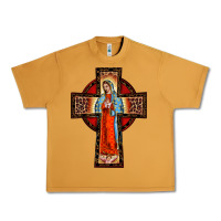 Peanut Butter lady of guadalupe leopard cross Urban Heavy Tee - BarkalooDesign
