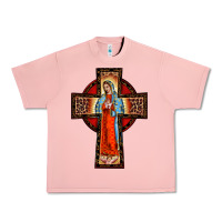 Salmon lady of guadalupe leopard cross Urban Heavy Tee - BarkalooDesign