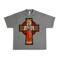 Tornado lady of guadalupe leopard cross Urban Heavy Tee - BarkalooDesign