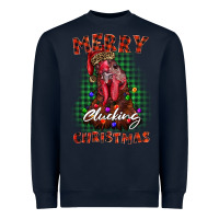 Merry Clucking Christmas Rooster Heavyweight Sweatshirt | Teevron