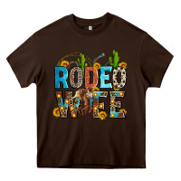Chocolate Brown rodeo wife Heavy Core Tee - Zillion Design Studio