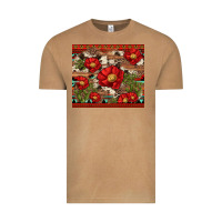 Vintage Camel red flower and cactus with cowhide and aztec Vintage Tee - Artiststas