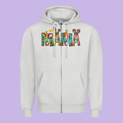 Easter Mama Zipper Hoodie Designed By Bundleandbundleshop