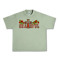 Oil Green grateful guadalupe cross Urban Heavy Tee - BarkalooDesign
