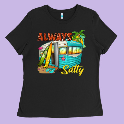 Always Salty With Caravan Ladies Tee Designed By Texasbilliewilder
