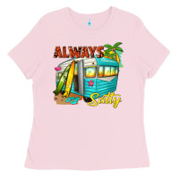 Bubblegum Pink always salty with caravan Ladies Tee - texasbilliewilder