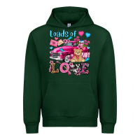 Forest Green loads of love valentine's day olivia Urban Hoodie - OliviaCreatesArt
