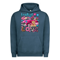 Pigment Midnight Navy loads of love valentine's day olivia Urban Hoodie - OliviaCreatesArt