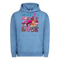 Pigment Pebble Blue loads of love valentine's day olivia Urban Hoodie - OliviaCreatesArt