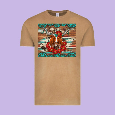 Longhorn With Gemstone Vintage Tee Designed By Artiststas