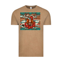 Vintage Coffee longhorn with gemstone Vintage Tee - Artiststas