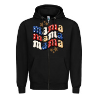 Black American Mama Zipper Hoodie - BundleAndBundleShop
