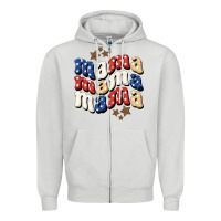 Dove Grey American Mama Zipper Hoodie - BundleAndBundleShop
