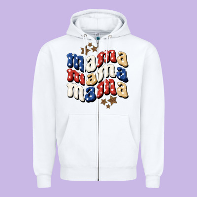 American Mama Zipper Hoodie Designed By Bundleandbundleshop