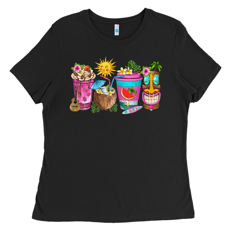Aloha Coffe Cups Ladies Tee by texasbilliewilder | Teevron