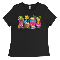 Black aloha coffe cups Ladies Tee - texasbilliewilder