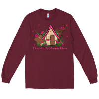Burgundy church is my happy place Long Sleeve Tee - MaliasSmallBusiness