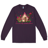 Plum church is my happy place Long Sleeve Tee - MaliasSmallBusiness