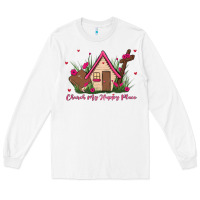 White church is my happy place Long Sleeve Tee - MaliasSmallBusiness