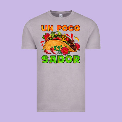 Un Poco Sabor With Taco And Pepper Vintage Tee Designed By Adodesignshop