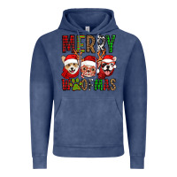 Vintage Denim merry woofmas dogs Vintage Hoodie - Jasminsmagicworld