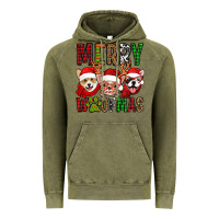 Vintage Olive merry woofmas dogs Vintage Hoodie - Jasminsmagicworld