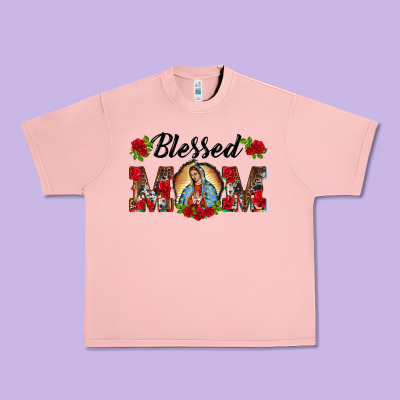 Blessed Mom Lady Of Guadalupe Urban Heavy Tee Designed By Barkaloodesign