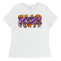 White mini basketball Ladies Tee - Zillion Design Studio