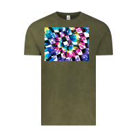 Vintage Olive tie dye colourful race flag background 3200x2400 Vintage Tee - AdoDesignShop