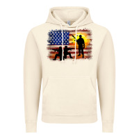 Vintage Artic american flag soldier sunset Vintage Hoodie - JahusDesignShop