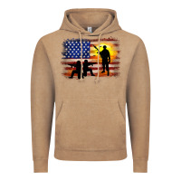 Vintage Coffee american flag soldier sunset Vintage Hoodie - JahusDesignShop