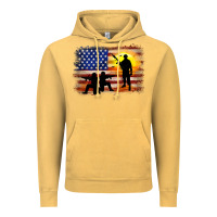 Vintage Mustard american flag soldier sunset Vintage Hoodie - JahusDesignShop