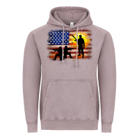 Vintage Zinc american flag soldier sunset Vintage Hoodie - JahusDesignShop