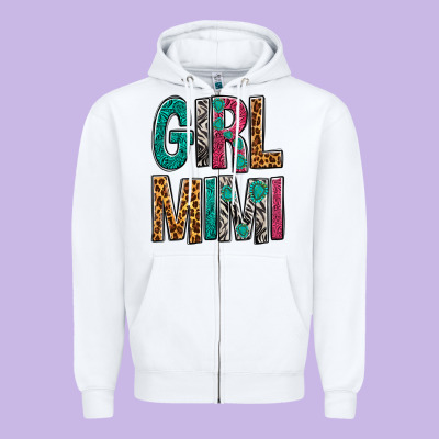 Girl Mimi Zipper Hoodie Designed By Bundleandbundleshop