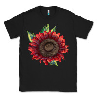 Black procut red sunflower Classic Tee - LillyAllenDesigns