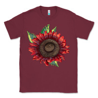 Burgundy procut red sunflower Classic Tee - LillyAllenDesigns
