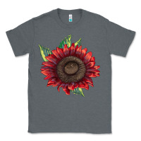 Charcoal Heather procut red sunflower Classic Tee - LillyAllenDesigns
