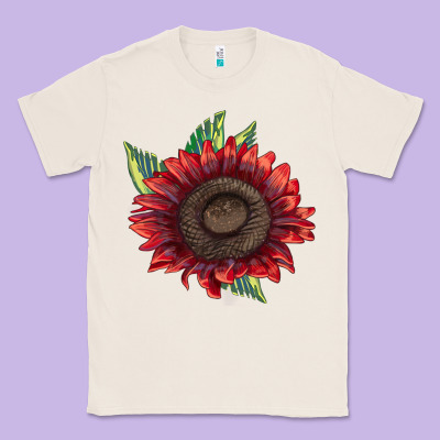 Procut Red Sunflower Classic Tee Designed By Lillyallendesigns