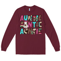 Burgundy auntie heifer cactus Long Sleeve Tee - JahusDesignShop