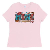 Bubblegum Pink mini baseball Ladies Tee - Zillion Design Studio